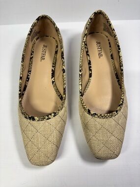 ✨JustFab Beige Flats Size 7